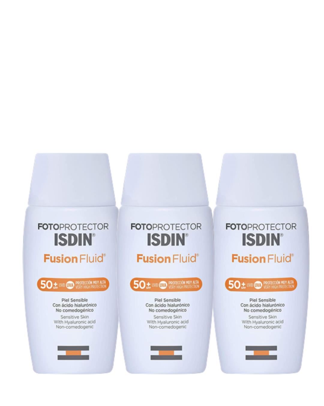 Trio Fotoprotector ISDIN Fusión Fluid SPF50 + 50ml